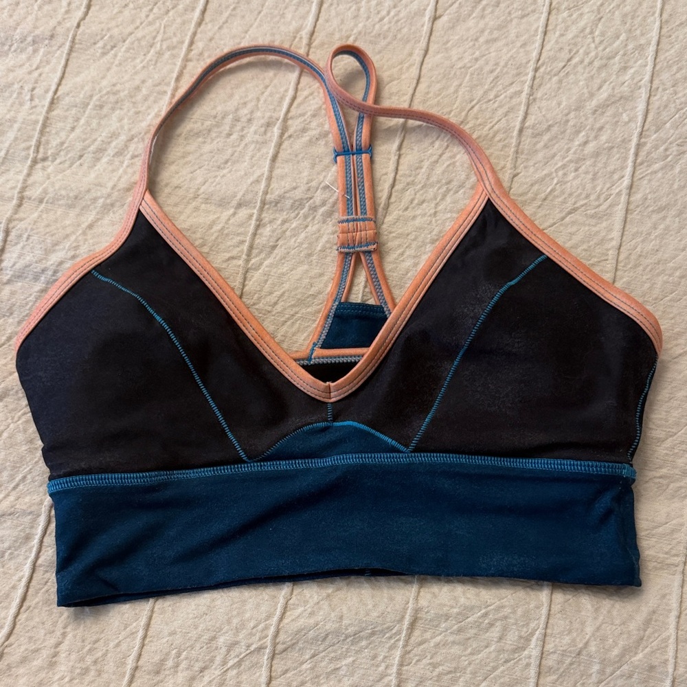 Prana Black and Peach Sports Bra